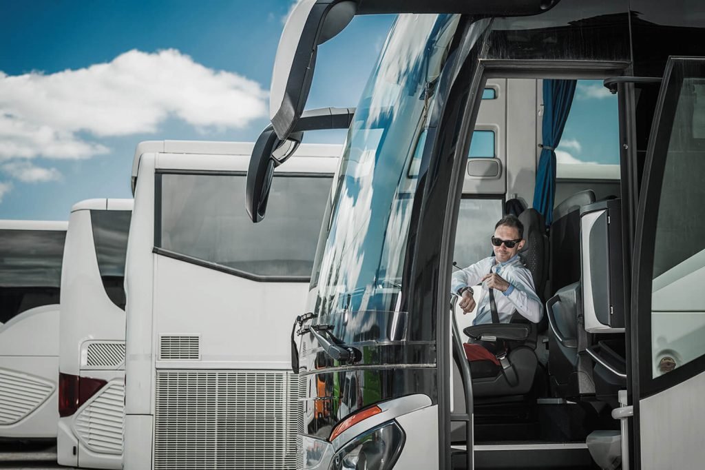 Bus driver on schedule with Europe Tours and Travel